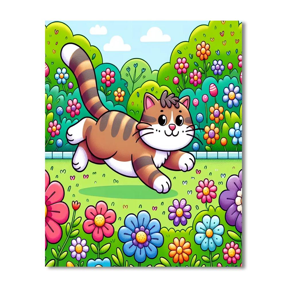 Mischievous Cat Capers Painting By Numbers Kit