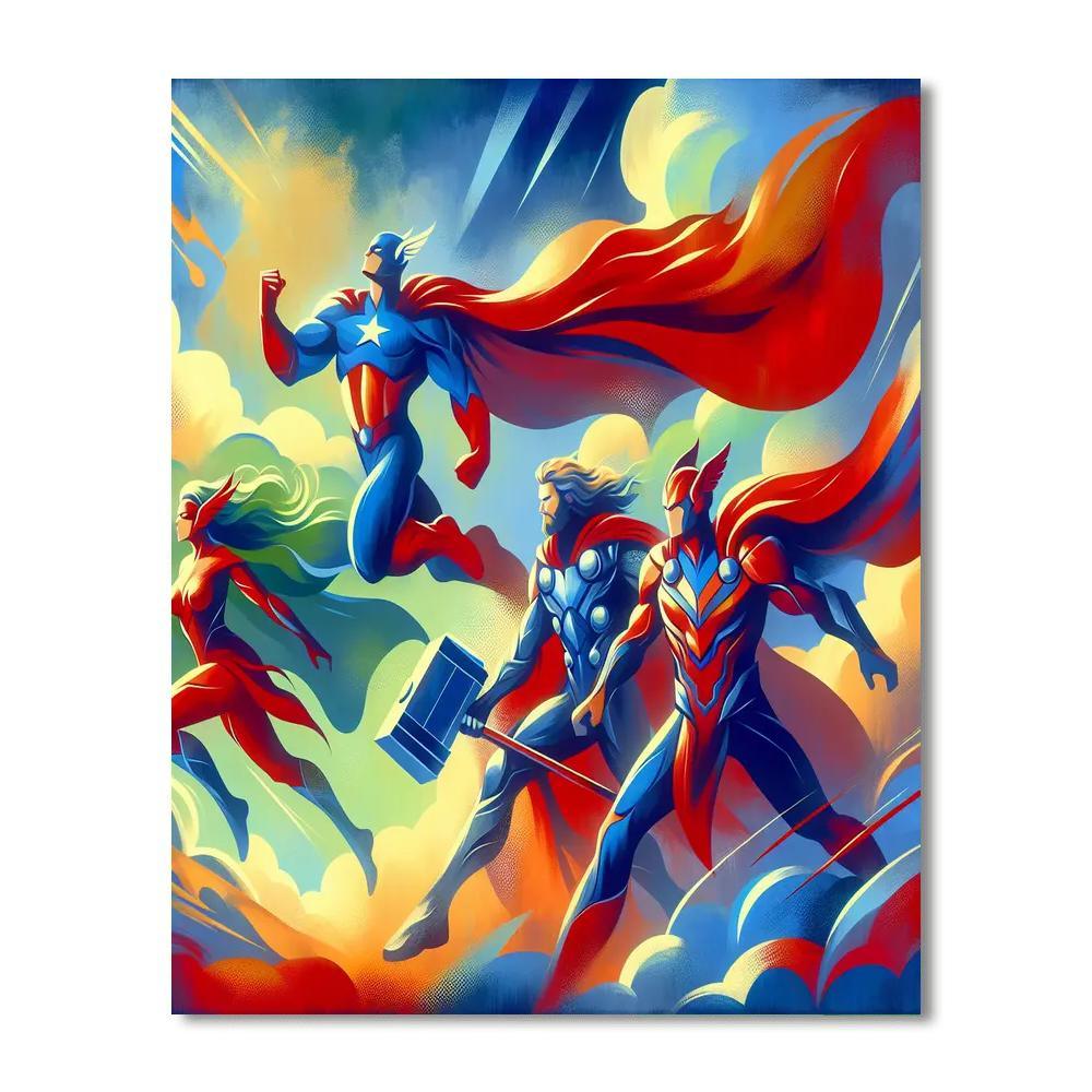 Marvel Heroic Legends Number Painting