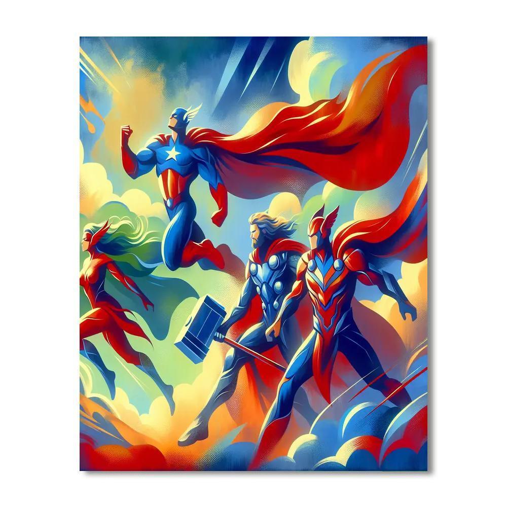 Marvel Heroic Legends Number Painting