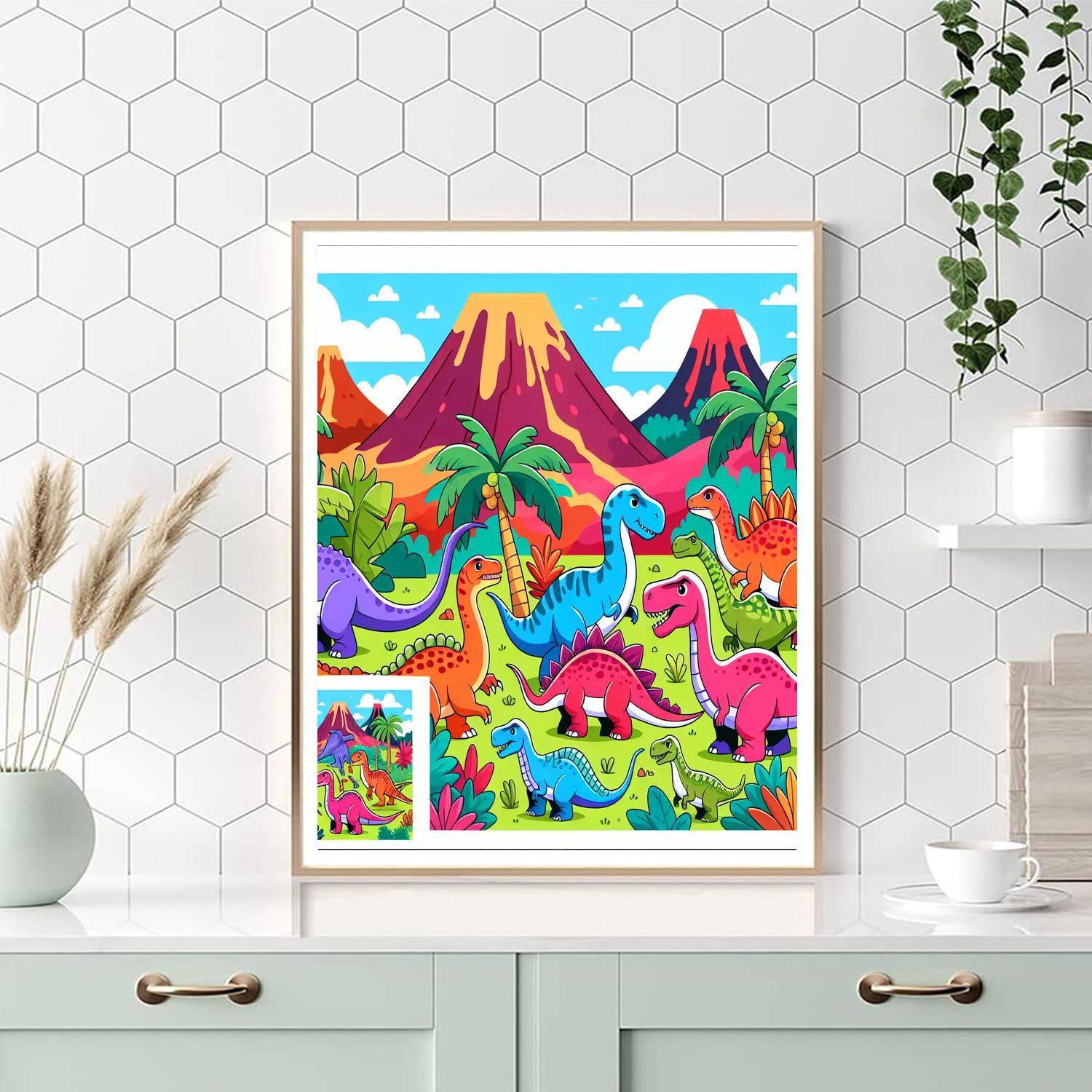 Dinosaur Roar Fest Paint By Color