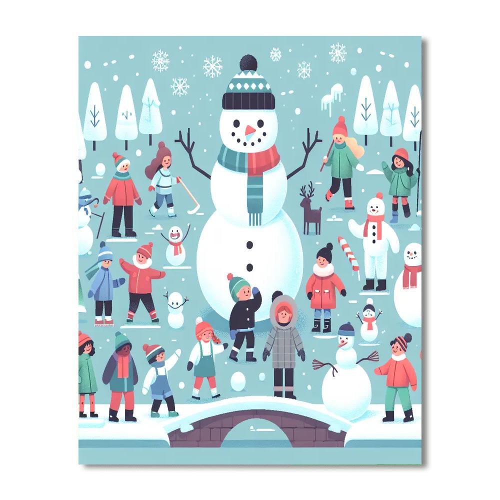 Frosty Festival DIY Paint By Numbers