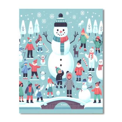 Frosty Festival DIY Paint By Numbers