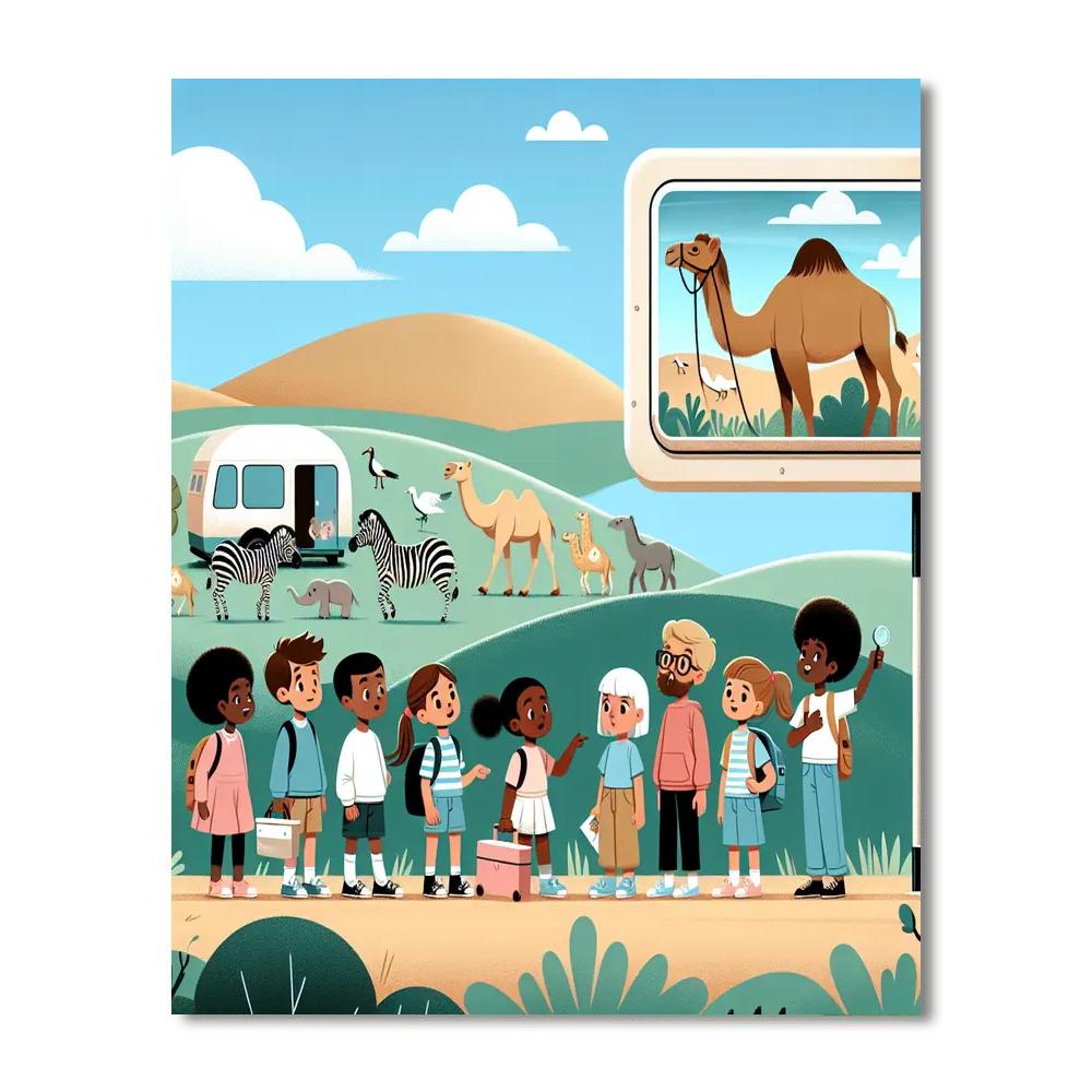 Curious Critter Caravan Numbered Painting Kits