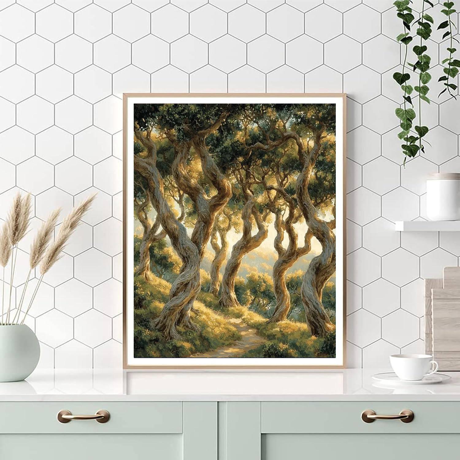 Michelangelo Inspired Ethereal Forest Essence  DIY Paint By Numbers