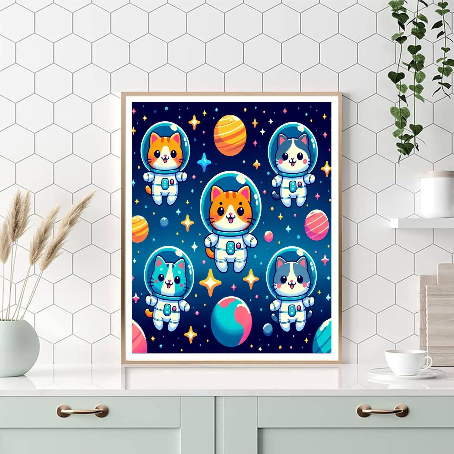 Cosmic Cat Adventures Paint By Color