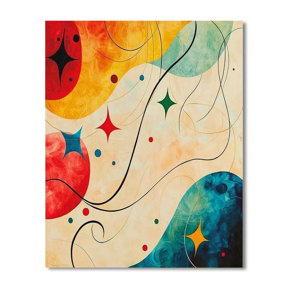 Joan Miró Inspired Surreal Reverie  Paint By Numbers Art