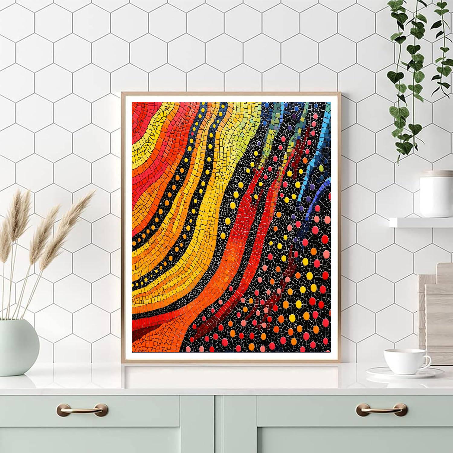 Yayoi Kusama Inspired Mosaic Of Infinity  Paint By Numbers