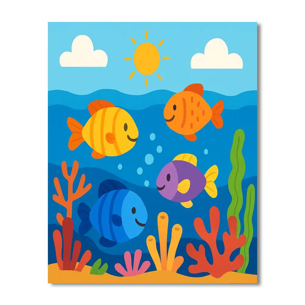 Funny Fishes Paint By Color