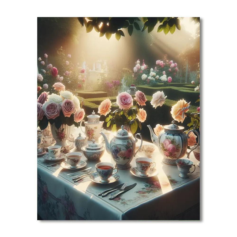 Garden Tea Party Celebration Painting By Numbers Kit