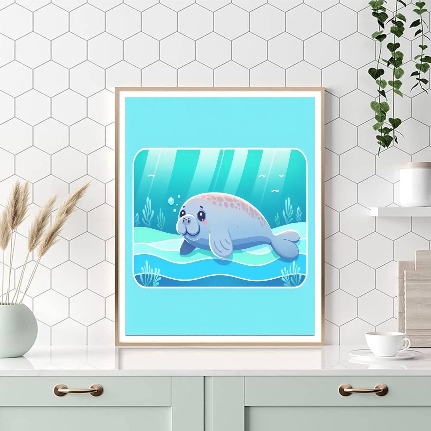 Majestic Manatee Painting By Numbers Kit