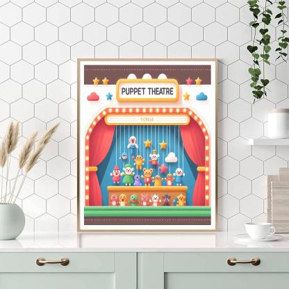 Petite Puppet Theater Numbered Painting Kits