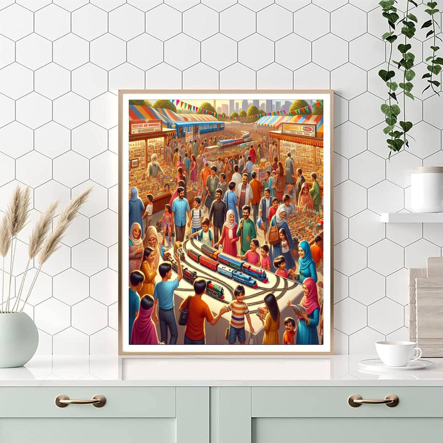 Kansai Electric Railway Festival - Japan Painting By Numbers Kit