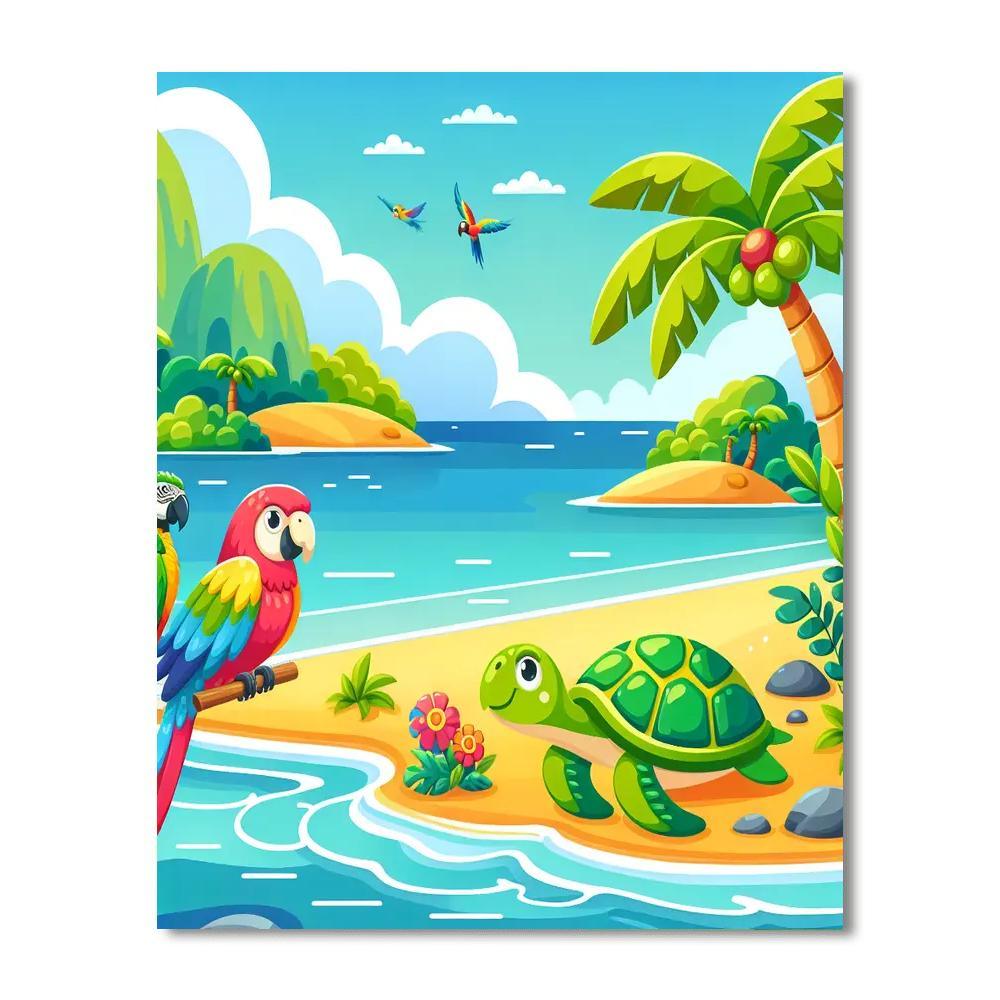 Tropical Island Paint By Number