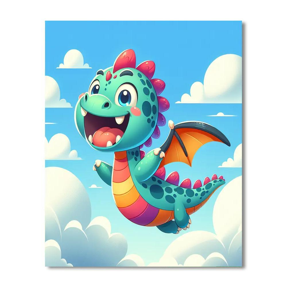 Silly Dragon Painting By Numbers Kit