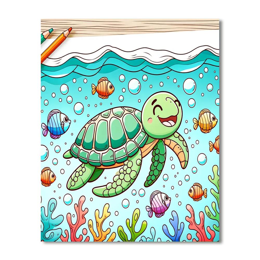 Sea Turtle Adventure Numbered Painting Kits