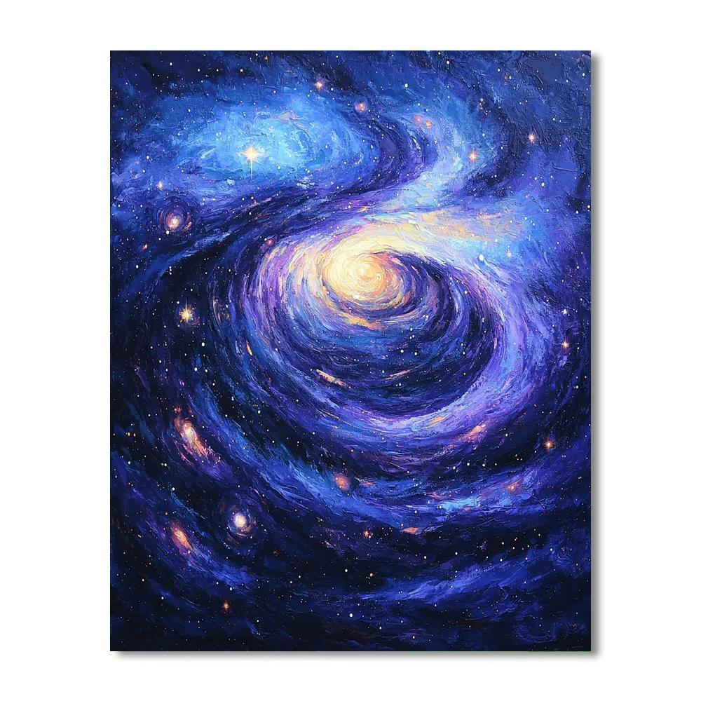 Paul Cézanne Inspired Ethereal Cosmos  Painting By Numbers Kit