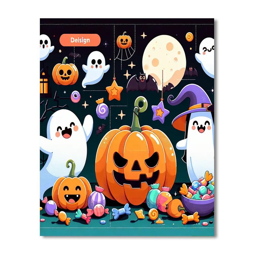 Friendly Halloween Friends Paint By Numbers