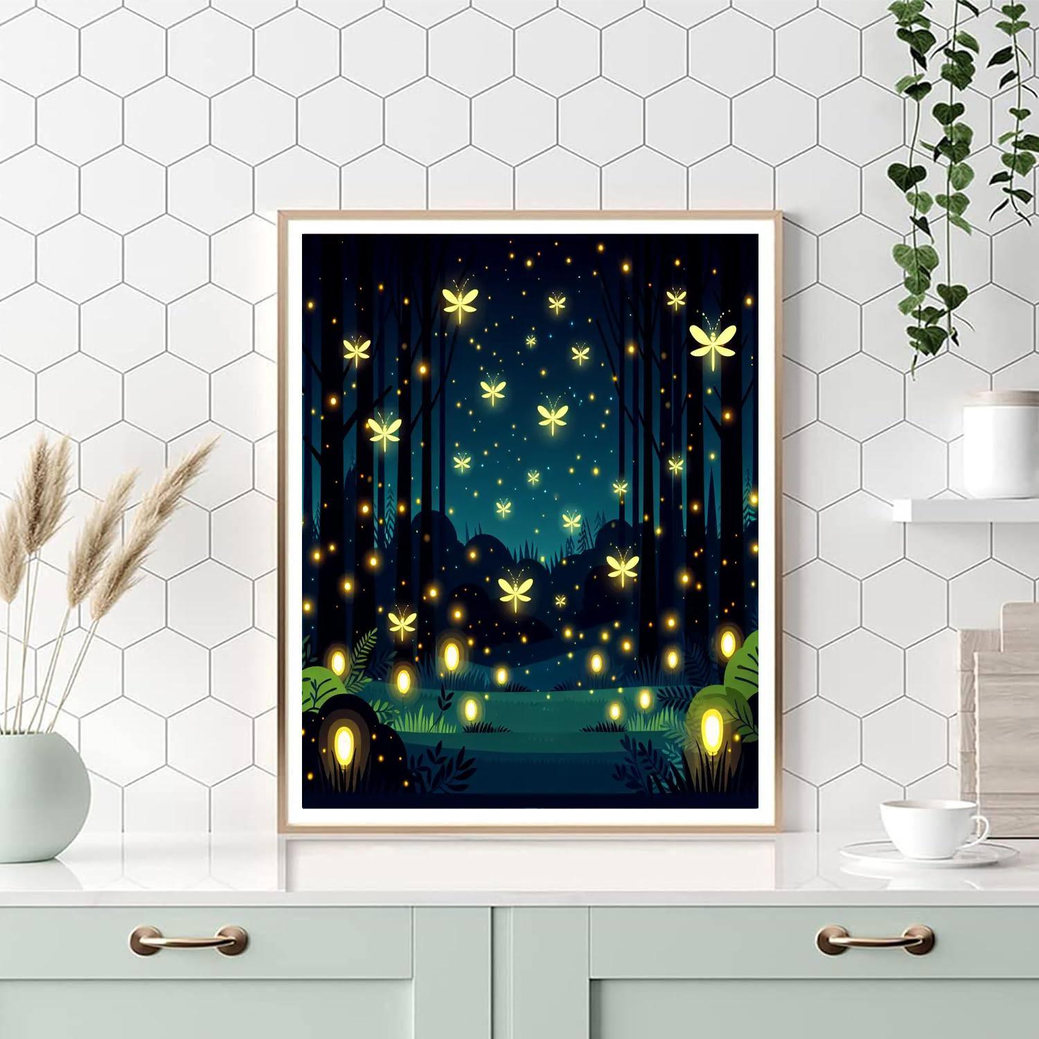 Glowing Firefly Fantasy Numbered Painting Kits