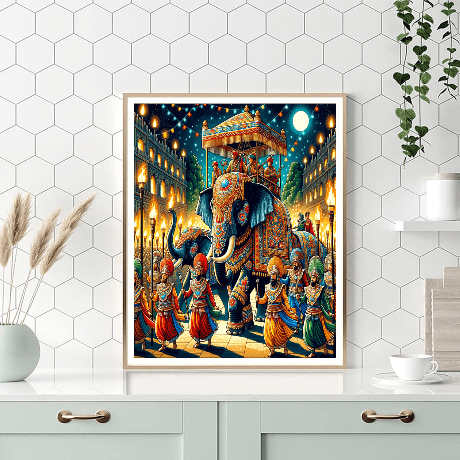 Esala Perahera - Sri Lanka Number Painting