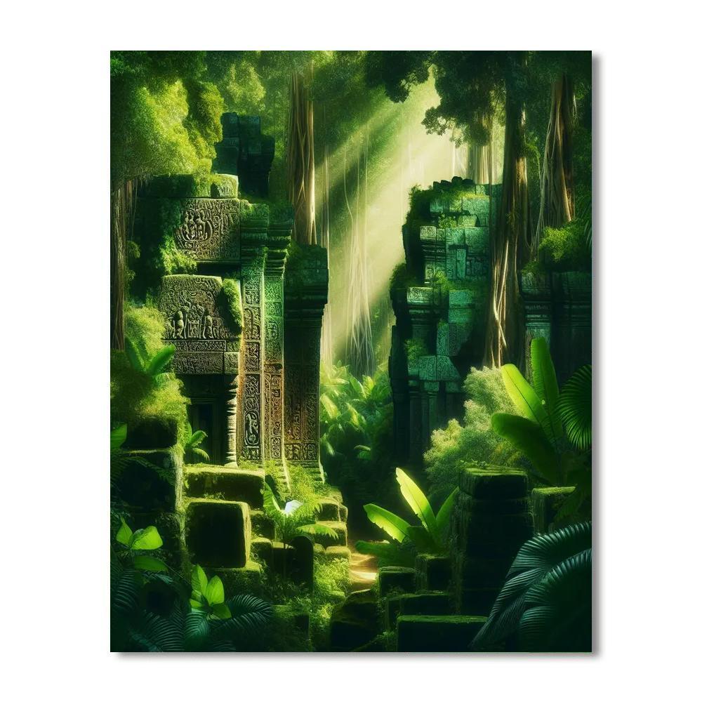 Sculpted Ancient Ruins Painting By Numbers Kit