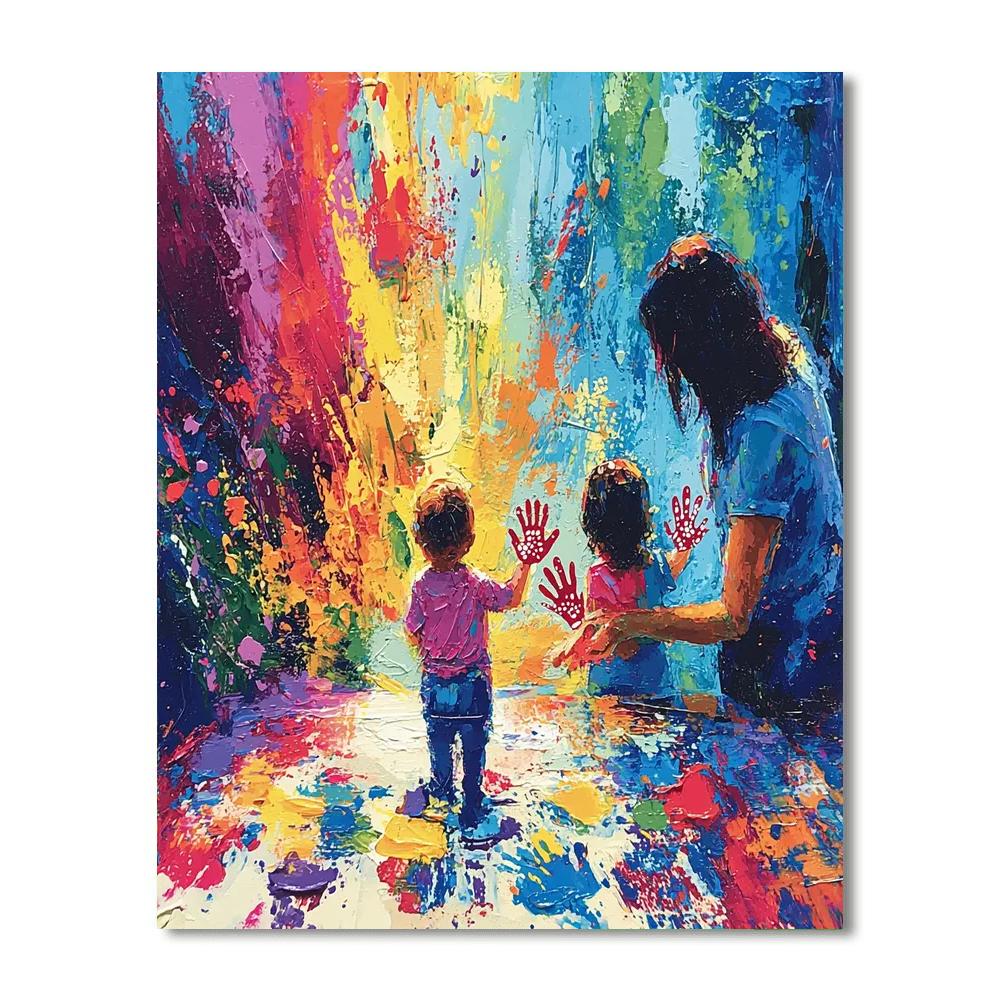 Hearts And Handprints Paint By Number