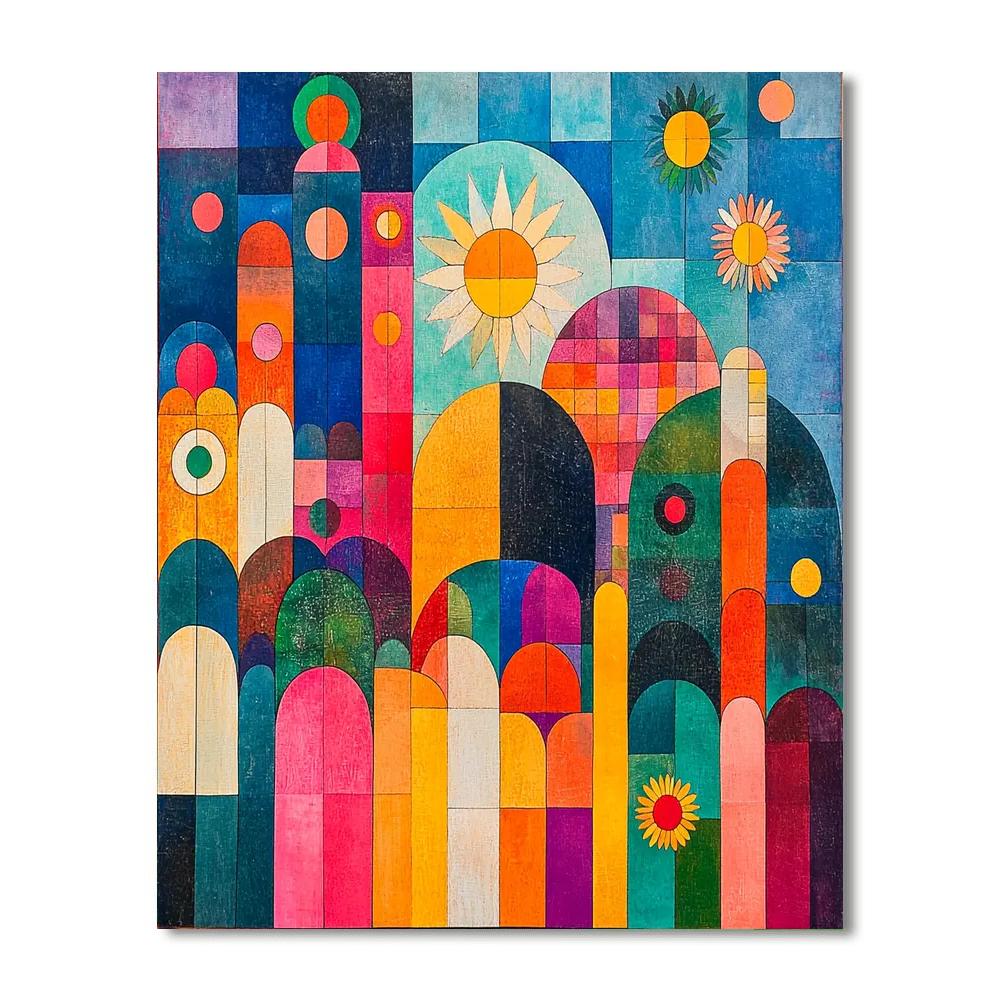 Paul Klee Inspired Playful Geometries  Painting Number Kit