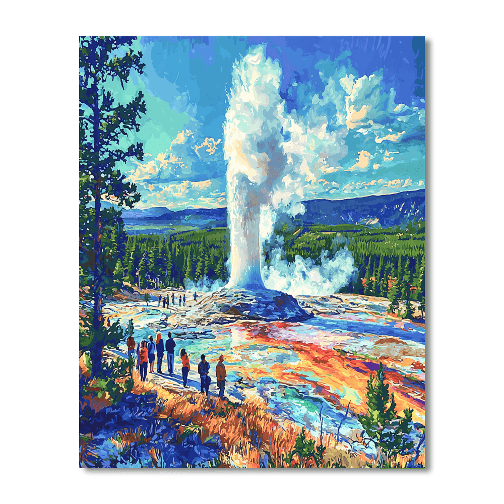 Yellowstone National Park Geysers - Usa DIY Paint By Numbers