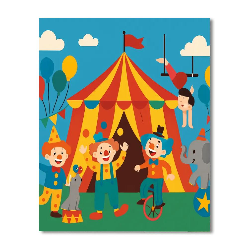 Charming Circus Troupe Paint By Color