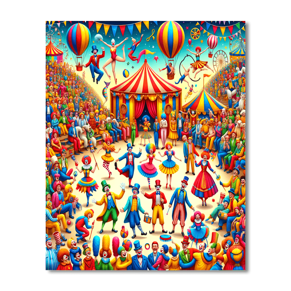 Joyful Circus Celebration DIY Paint By Numbers