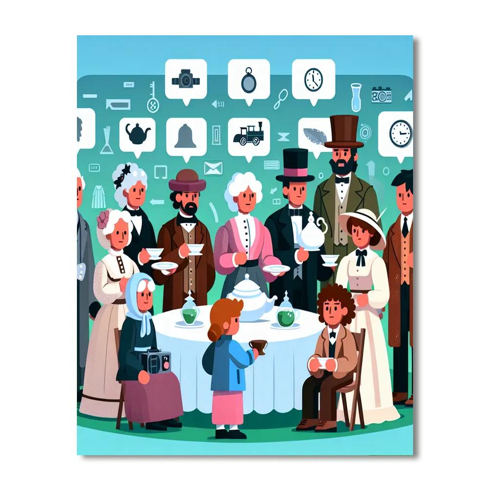 Time Traveler's Tea Party Paint By Color