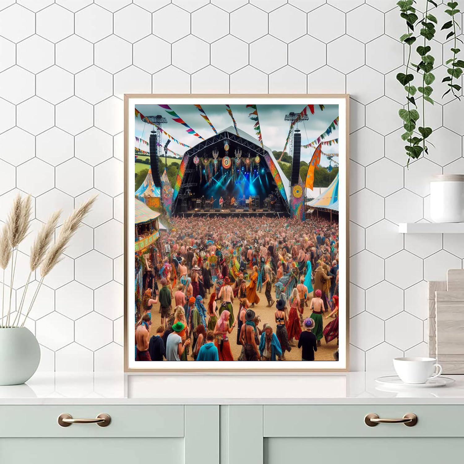 The Glastonbury Festival Numbered Painting Kits