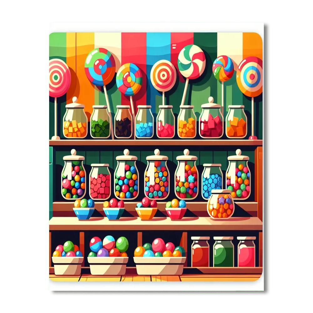 Sweet Shoppe Numbered Painting Kits