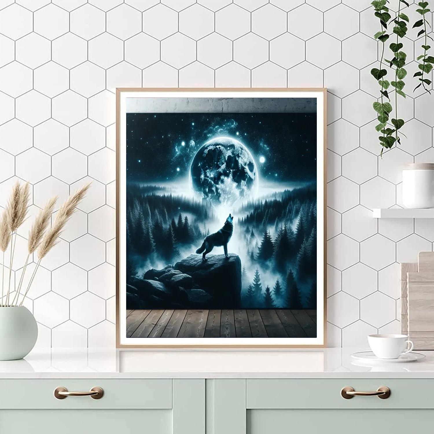 Majestic Wolf Howl Paint By Numbers Art