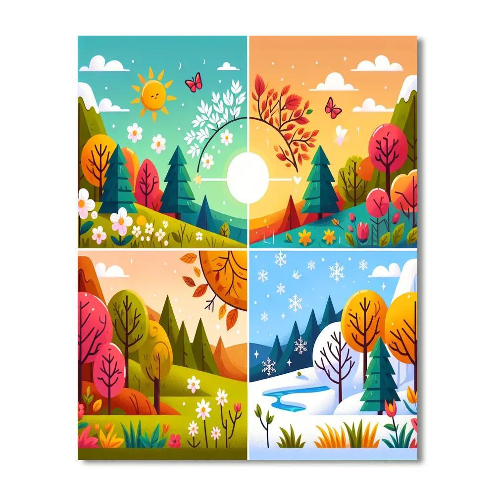 Colorful Seasons Celebration Paint By Numbers Kits