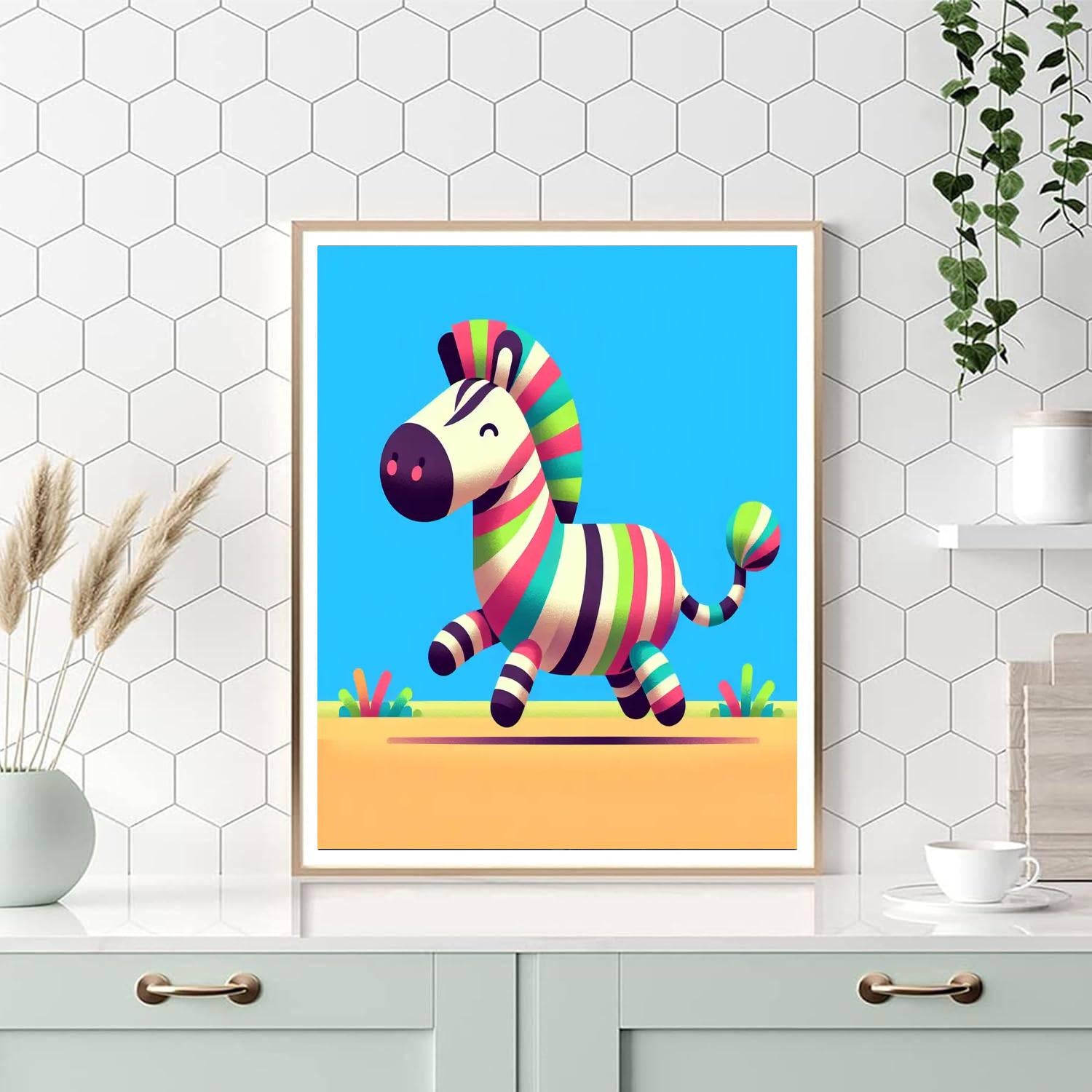 Wacky Zebra Paint By Color