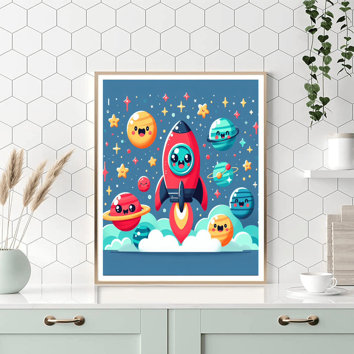 Enchanting Space Odyssey Number Painting