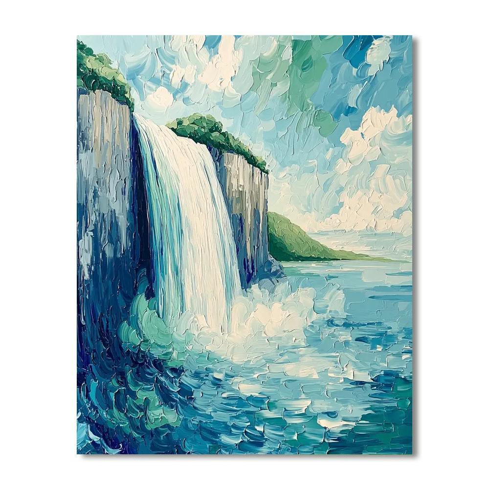 Edvard Munch Inspired Dreamy Waterfall Escape  Paint By Numbers