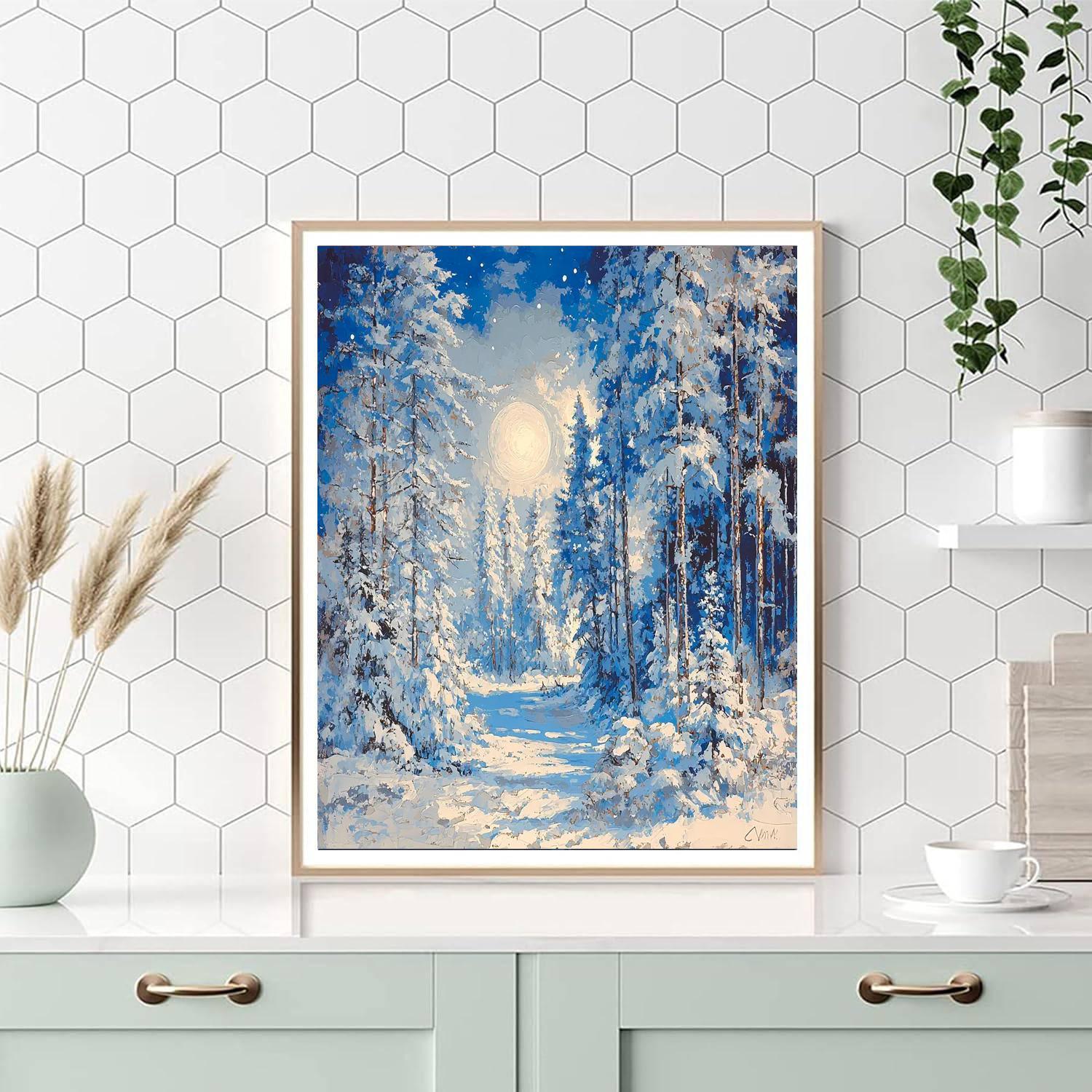 Traditional Winter Art Style Inspired Winter Fantasy  Paint By Numbers Kits