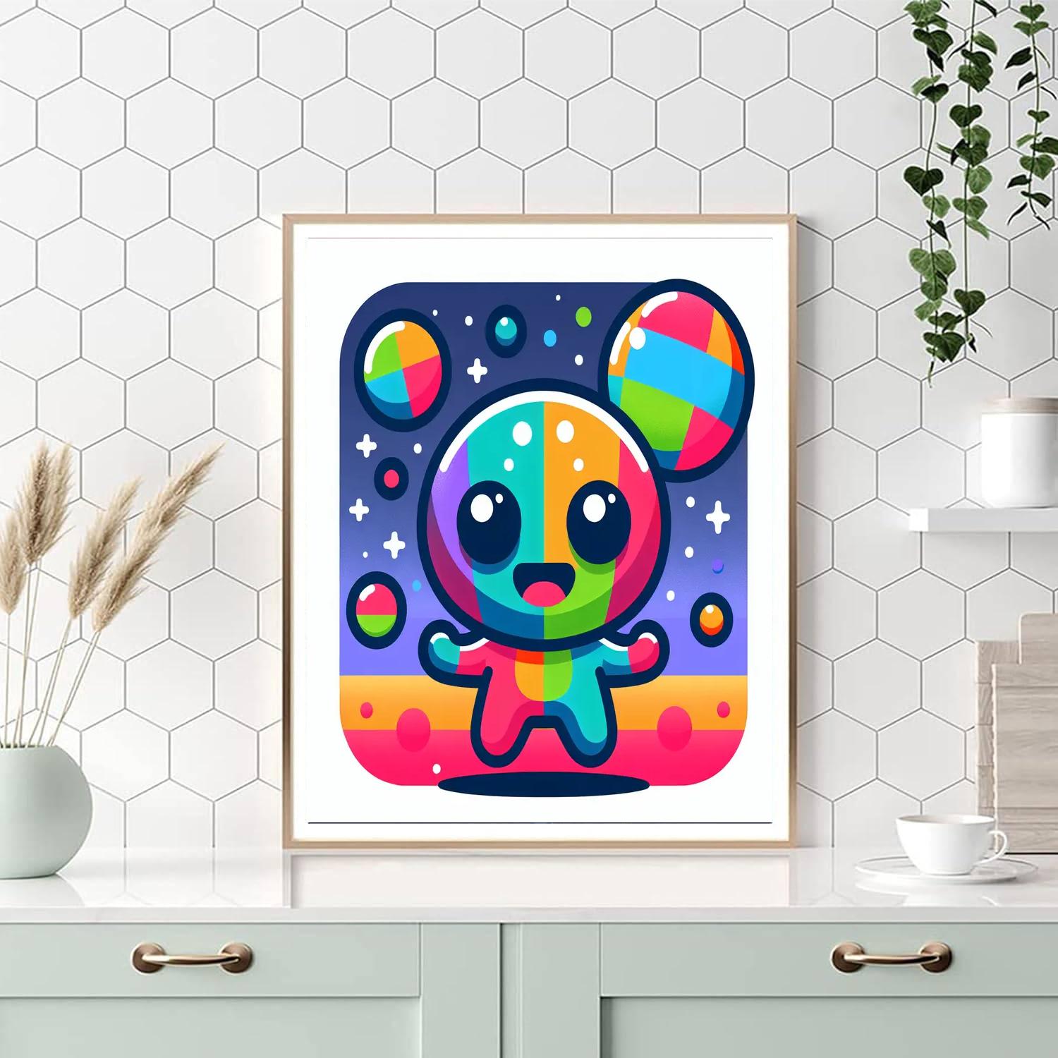 Funky Space Alien DIY Paint By Numbers