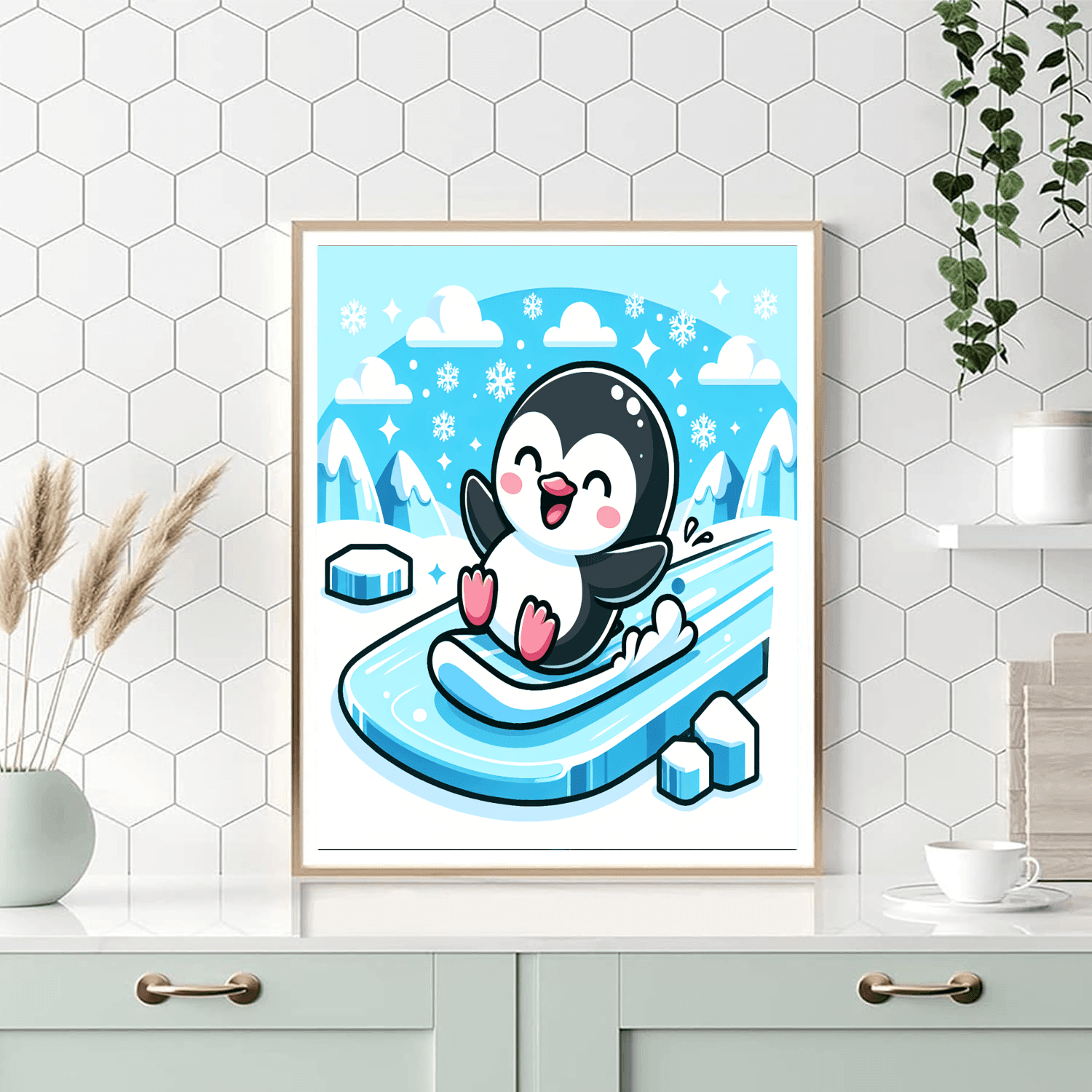 Bubbly Baby Penguin Paint By Numbers