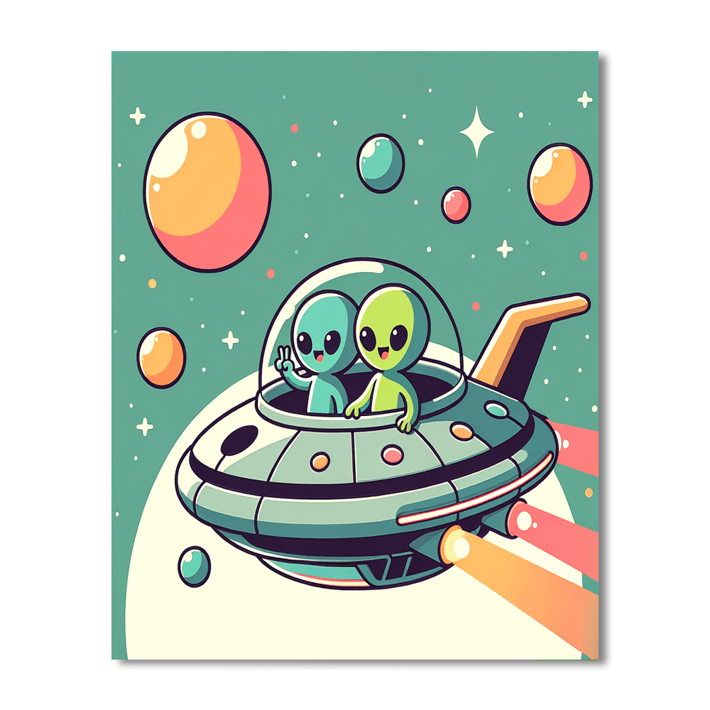 Space Explorer Aliens Paint By Numbers