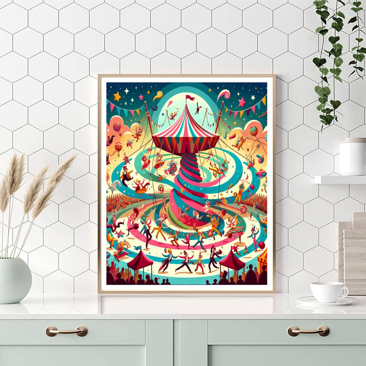 Circus Extravaganza Show Painting By Numbers Kit