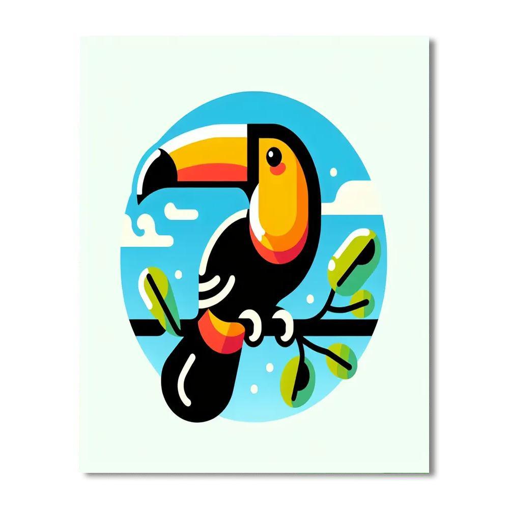 Twirling Toucan Numbered Painting Kits