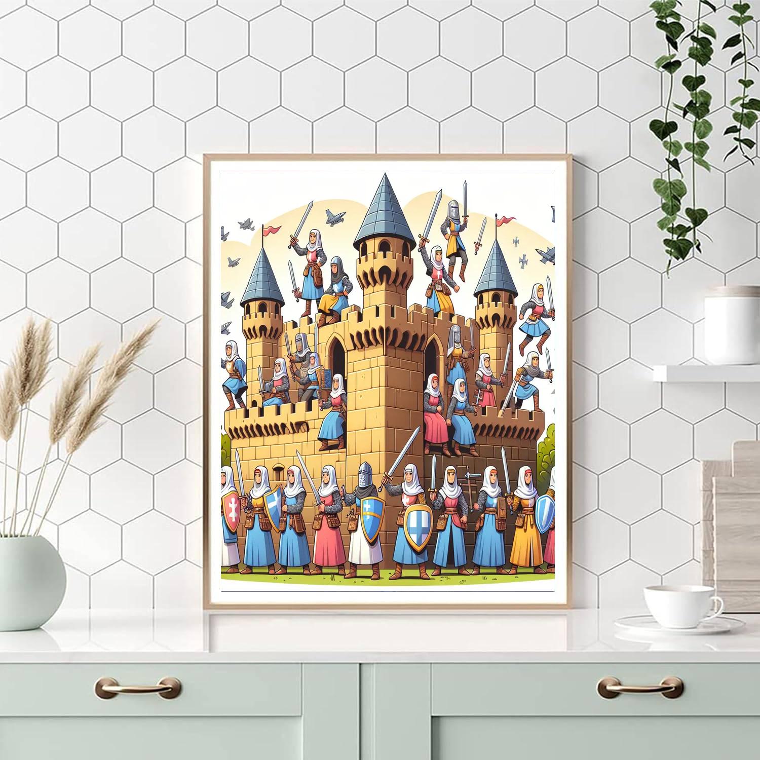 Medieval Castle Defense Numbered Painting Kits