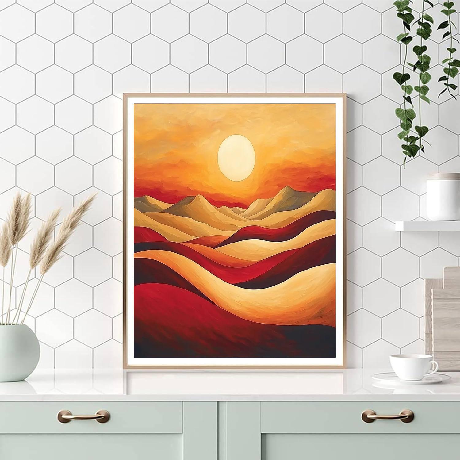 Georgia O'Keeffe Inspired Desert Symphony  Number Painting