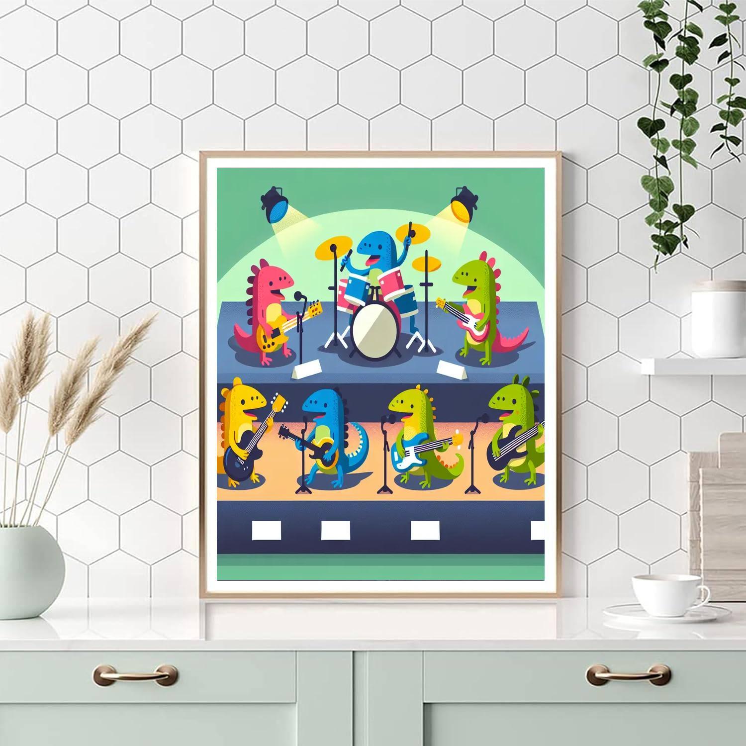 Lively Lizard's Rock Band Paint By Numbers Kits