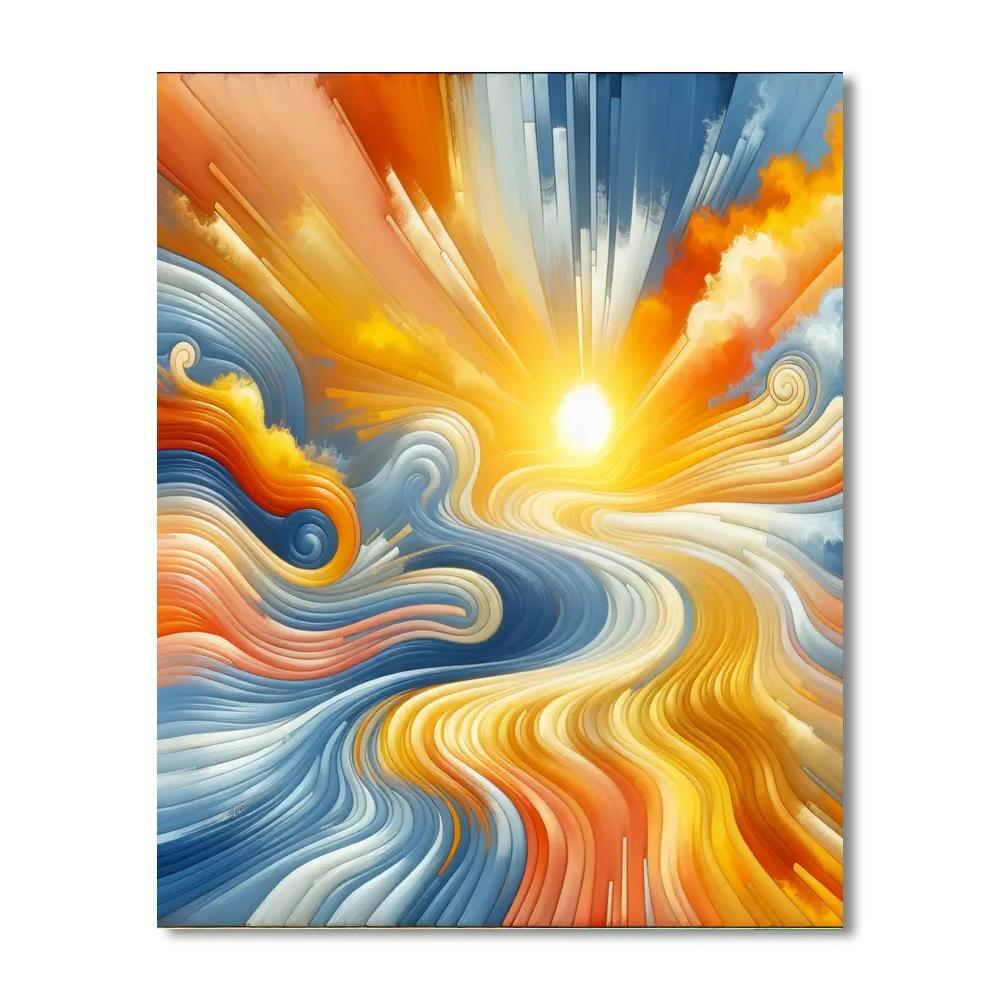 Abstract Sunrise Vibes Numbered Painting Kits