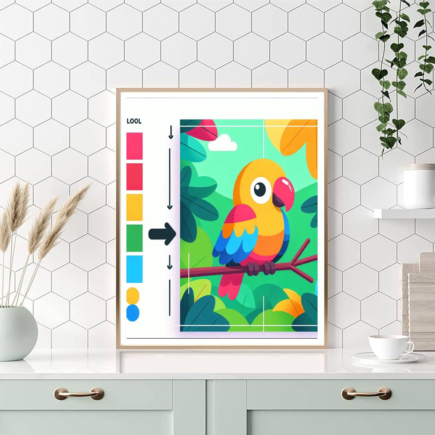 Jolly Parrot Paradise Paint By Number