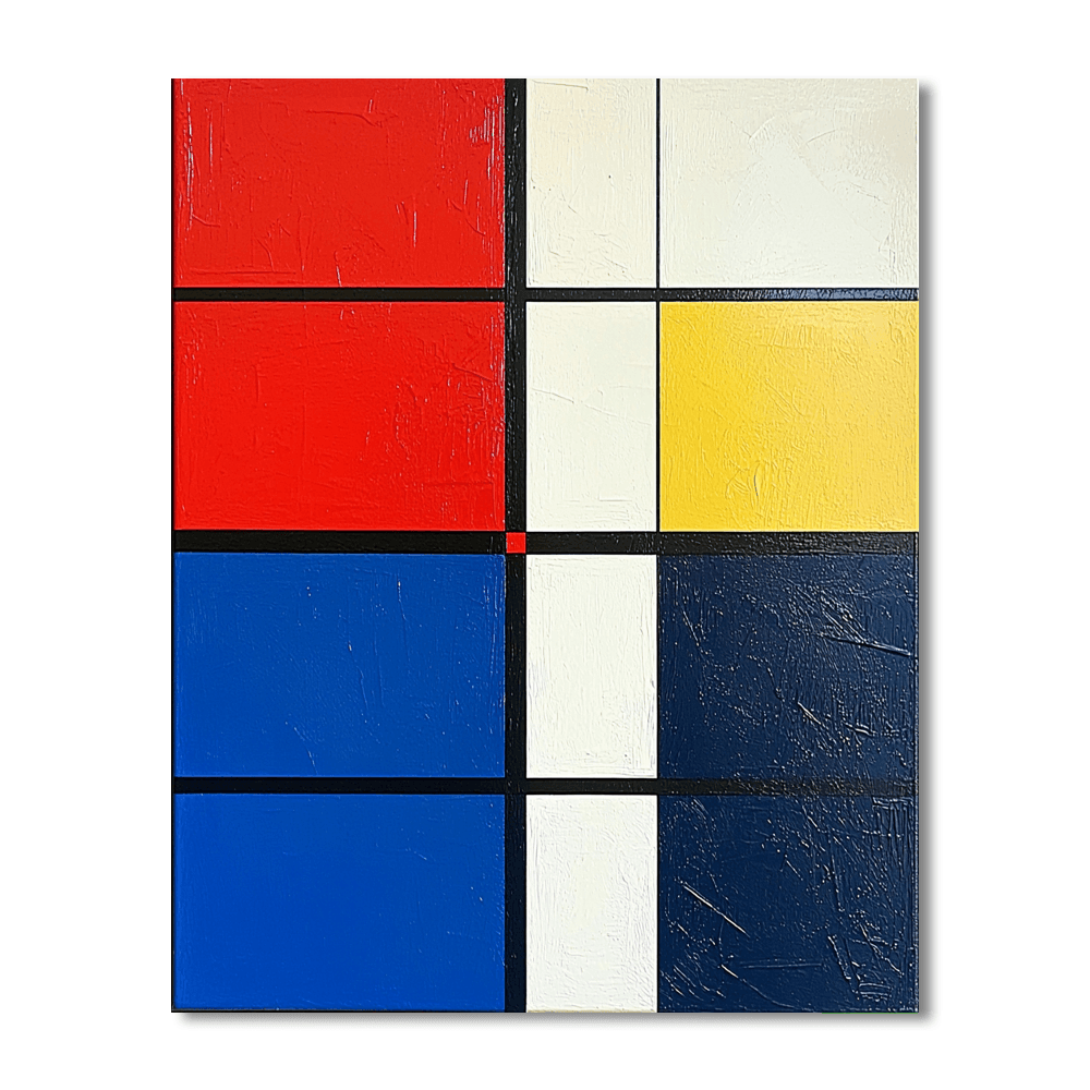 Piet Mondrian Inspired Joyful Geometry  Paint By Numbers Art