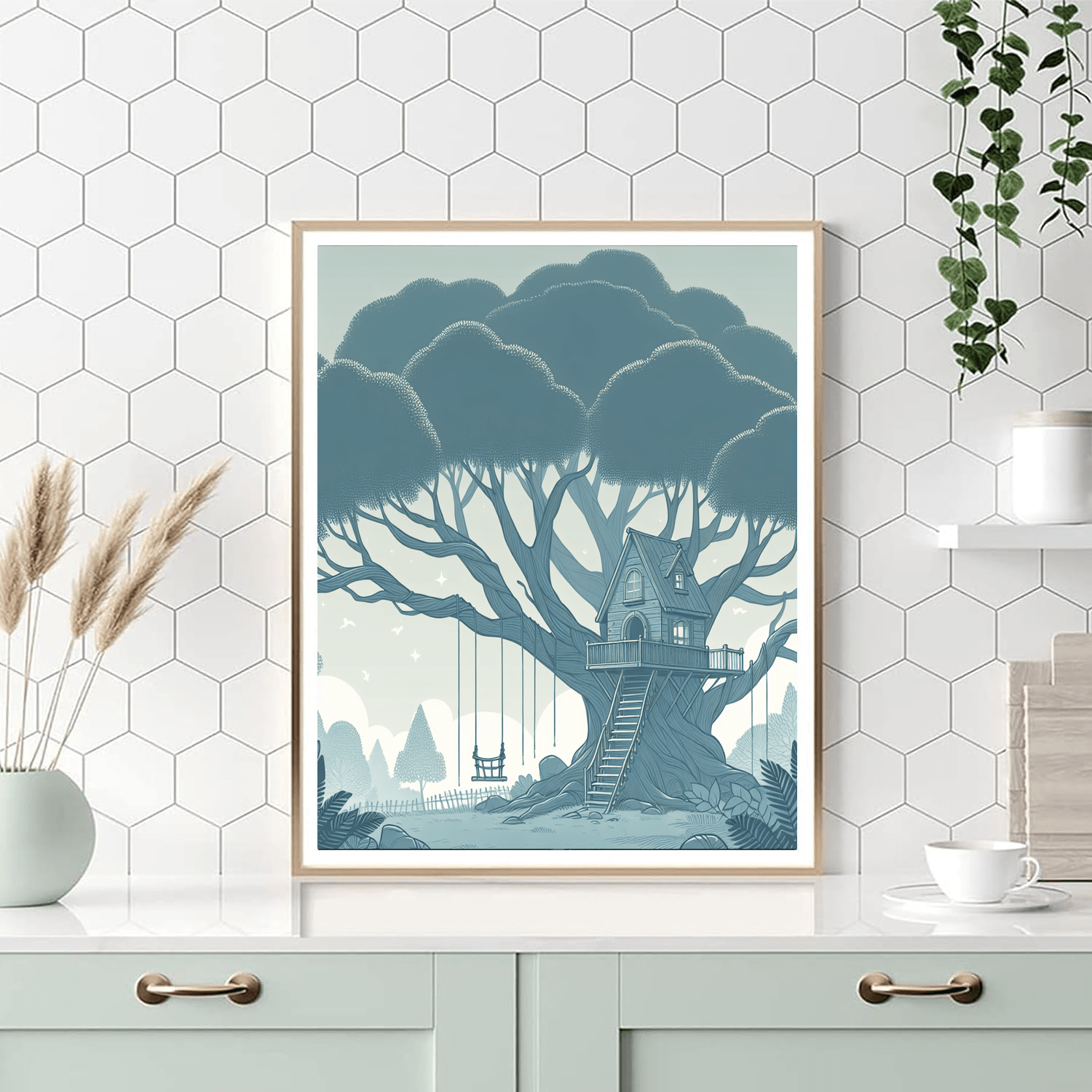 Nurturing Treehouse Retreat Number Painting